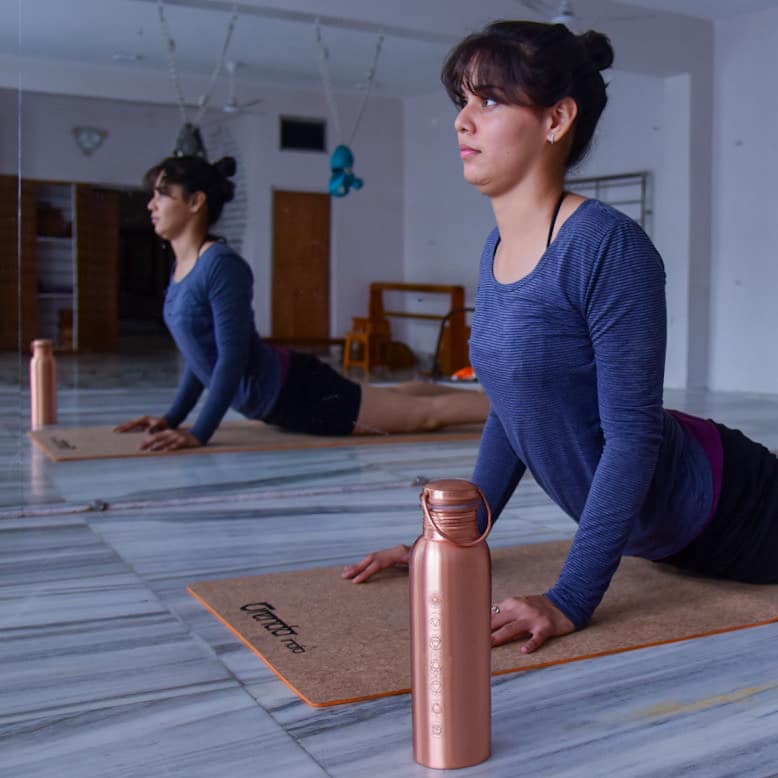 Bhujangasana on Orenda Indai Yoga Mat